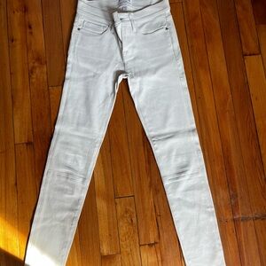 Frame white leather pants